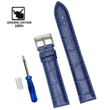 Genuine Leather Watchbands 12/14/16/18/19/20/22/24 mm Watch Steel Pin buckle Band Strap High Quality Wrist Belt Bracelet + Tool