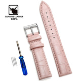 Genuine Leather Watchbands 12/14/16/18/19/20/22/24 mm Watch Steel Pin buckle Band Strap High Quality Wrist Belt Bracelet + Tool