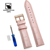 Genuine Leather Watchbands 12/14/16/18/19/20/22/24 mm Watch Steel Pin buckle Band Strap High Quality Wrist Belt Bracelet + Tool