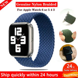 Watchbands for Apple Watch SE Series 6 Bands 40mm 44mm Woven Solo Loop Braided Strap for iwatch 5/4/3/2 38mm 42mm accessories