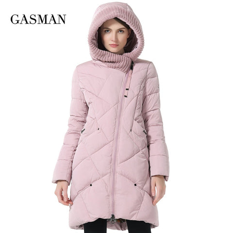 GASMAN 2019 Winter Collection Brand Fashion Thick Women Winter Bio Down Jackets Hooded Women Parkas Coats Plus Size 5XL 6XL 1702