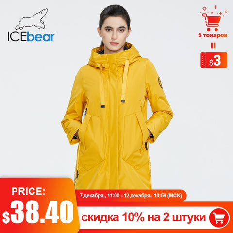 ICEbear 2020 new Autumn and winter women's coat with a hood casual wear quality fashion winter parka  brand clothing