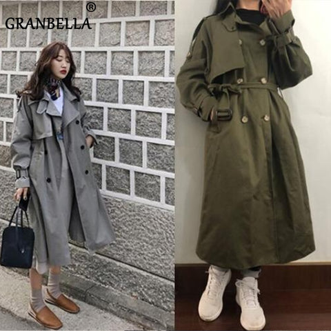 2020 fashion brand  women winter long trench coats large size women's spring raincoat windbreaker
