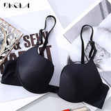 Fashion Backless Bra Lnvisible Lingerie C D Cup Deep U Sexy Bra U Plunge Half Cup Brassiere Black Women Underwear Push Up Bras