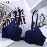 Fashion Backless Bra Lnvisible Lingerie C D Cup Deep U Sexy Bra U Plunge Half Cup Brassiere Black Women Underwear Push Up Bras