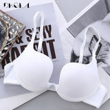 Fashion Backless Bra Lnvisible Lingerie C D Cup Deep U Sexy Bra U Plunge Half Cup Brassiere Black Women Underwear Push Up Bras