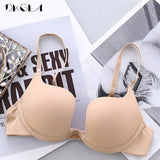 Fashion Backless Bra Lnvisible Lingerie C D Cup Deep U Sexy Bra U Plunge Half Cup Brassiere Black Women Underwear Push Up Bras