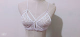 Women Sexy Cross Bandage Crop Tank Top Floral Sheer Lace Bra Seamless Bralette Bustier