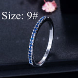 CWWZircons Stack Skinny Micro Pave CZ Fashion Women Engagement Wedding Bridal Party Cubic Zirconia Rings Sets Jewelry Gift R127