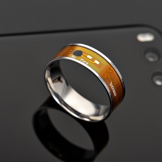 Fashion Men's Ring Magic Wear NFC Smart Ring Finger Digital Ring for Android phones with functional couple stainless steel ring